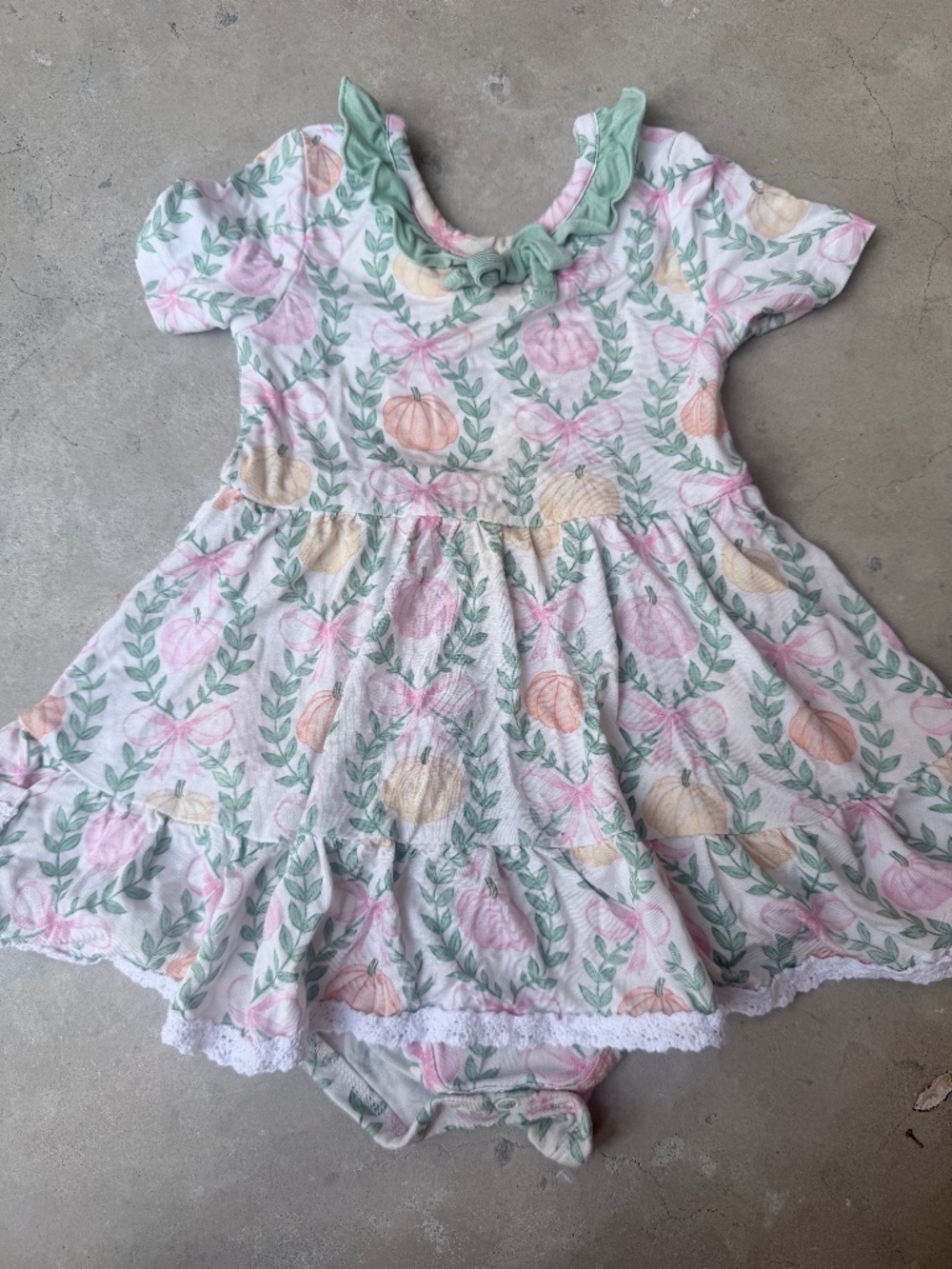 Baby Pumpkin Bodysuit Twirl Dress